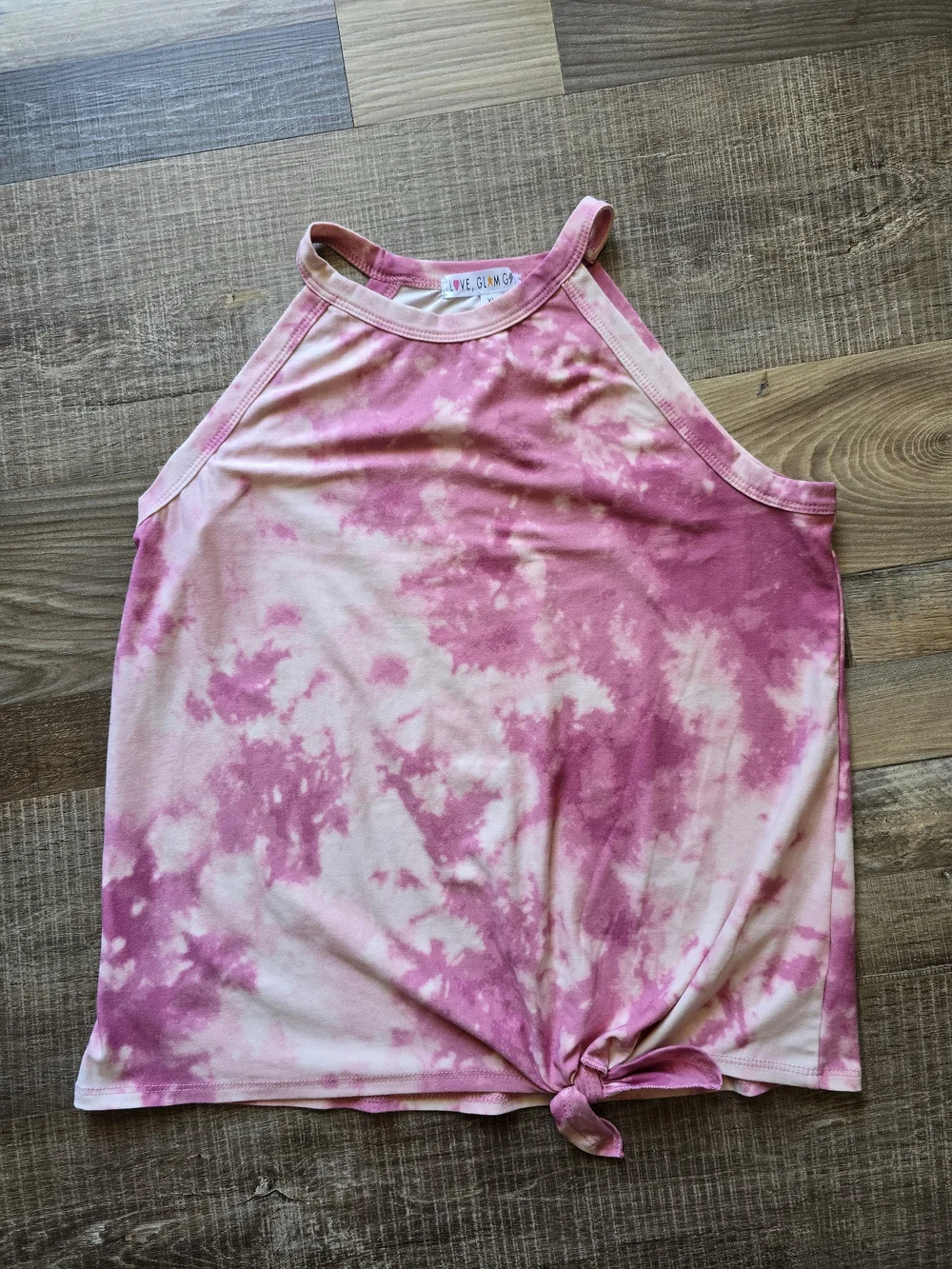 Tie-Dye Pink Halter Tank Top — Love, Fire